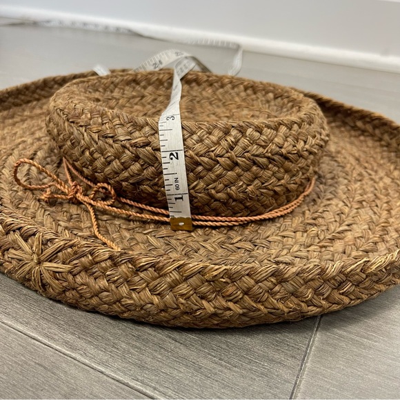 Helen Kaminski Straw Raffia Sun Hat Australia Natural Bohemian Boho Summer Beach - Picture 14 of 15